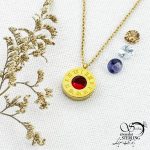 گردنبند استیل با نگین 4رنگ کد 13310