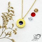 گردنبند استیل با نگین 4رنگ کد 13310
