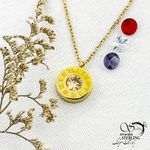 گردنبند استیل با نگین 4رنگ کد 13310