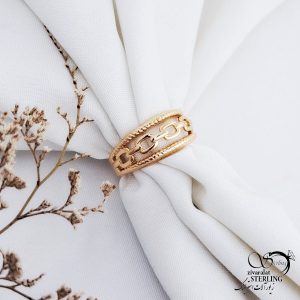 انگشتر طرح طلا برند ژوپینگ با کد 13389