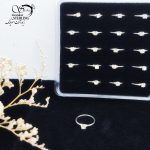 پیرسینگ تک نگین نقره با کد 13427