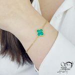 دستبند استیل ونکلیف طرح طلا کد 13436