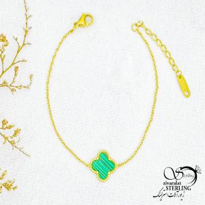 دستبند استیل ونکلیف طرح طلا کد 13436