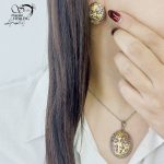 نیمست بیضی طرح دار برند استیل کد 13439