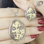 نیمست بیضی طرح دار برند استیل کد 13439