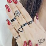 پک انگشتر استیل طرح قلبی کد 13536