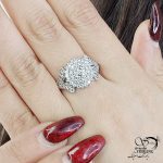 انگشتر جواهری با آلیاژ آب طلا کد 13548