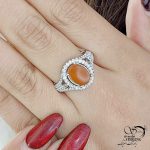 انگشتر عقیق یمن نقره 925 عیار کد 13586