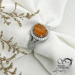 انگشتر عقیق یمن نقره 925 عیار کد 13586