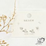 پک گوشواره 3تایی نقره طرح ستاره کد 13689