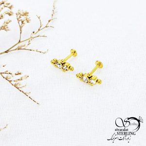 پیرسینگ گوش و لب مارک استیل کد 13727