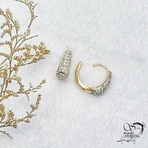 گوشواره ژوپینگ کلیپسی طرح طلا کد 13766