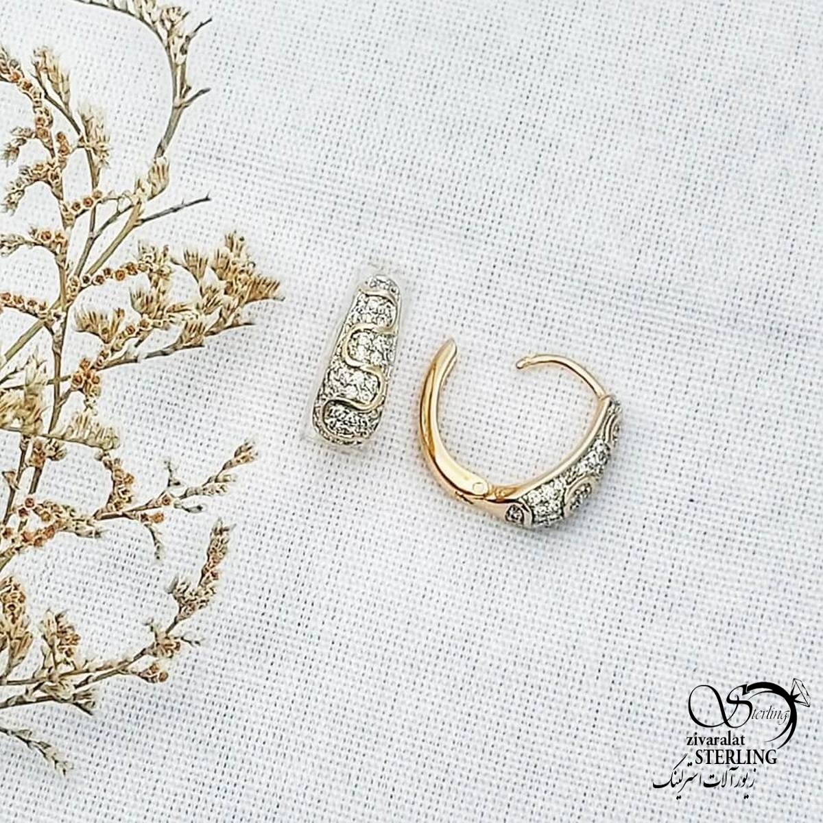 گوشواره ژوپینگ کلیپسی طرح طلا کد 13766 گوشواره ژوپینگ کلیپسی طرح طلا کد 13766
