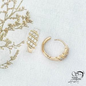 گوشواره ژوپینگ نگین اتمی کد 13767