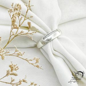 انگشتر نقره با عیار925 نگین اتمی کد 13795
