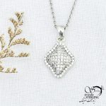 گردنبند نقره فول نگین طرح کلاسیک کد 13827