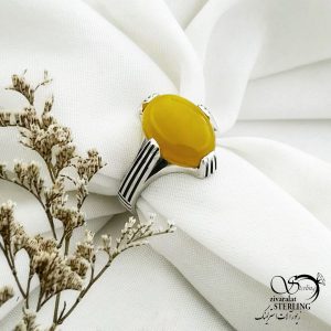 انگشتر نقره 925 عیار سنگ شرف الشمس کد 13967