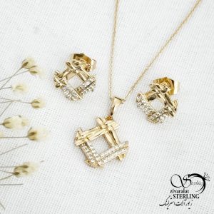 نیمست ژوپینگ نگین دار مربعی کد 13995