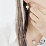 نیمست قلب آینه ایی نگین دار مارک ژوپینگ کد 14020 - تصویر 3
