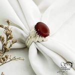 انگشتر دست ساز نقره 925 عیار عقیق یمن کد 14074