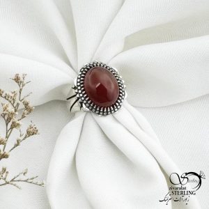 انگشتر نقره عقیق رکاب ساخت استاد حمزه کد 14102