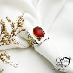 انگشتر عقیق یمن نقره 925 عیار کد 14192