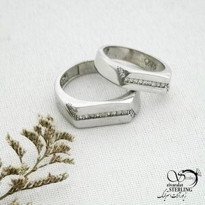 حلقه ست عیار925 نگین اتمی کد 14246