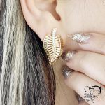 گوشواره برگ برند ژوپینگ طرح طلا کد 14306