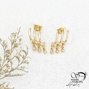 گوشواره کلاسیک طرح طلا برند ژوپینگ کد 14323