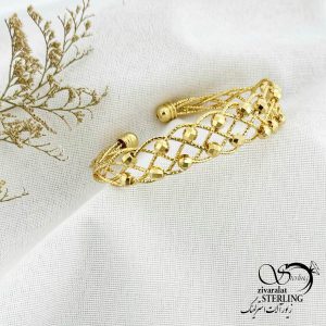 دستبند النگویی طلایی البرنادو کد 14415