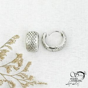 گوشواره ژوپینگ کلیپسی طرح حصیری کد 14603
