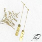 گوشواره آویز پولکی طرح طلا کد 14663