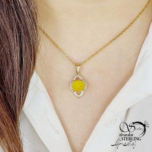 گردنبند شرف الشمس طلاروس طرح طلا کد 14678