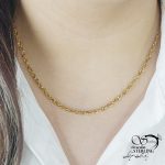زنجیر طرح طلا مارک استیل کد 16118