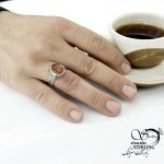 انگشتر عقیق یمن نقره ایتالیا کد 15231