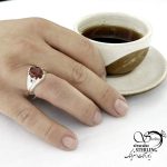 انگشتر عقیق با رکاب دست ساز نقره 925عیار کد 15247