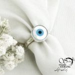 انگشتر نقره چشم نظر عیار 925 کد 15354