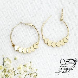 گوشواره حلقه ای قلب دار مارک ژوپینگ کد 15542