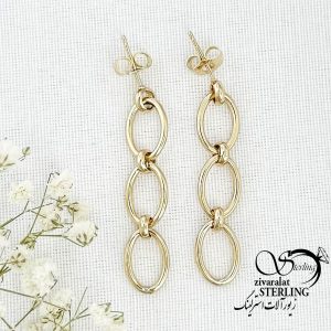 گوشواره آویز برند ژوپینگ طرح طلا کد 15550