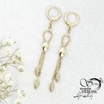 گوشواره آویز برگ مارک ژوپینگ کد 15551