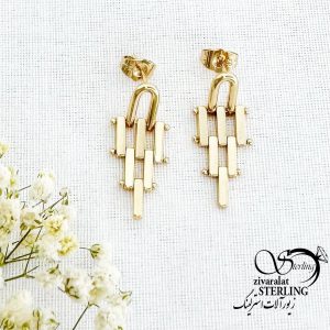 گوشواره کلاسیک طرح طلا برند ژوپینگ کد 15561