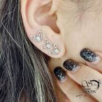 پک گوشواره پروانه سه تایی برند ژوپینگ کد 15585