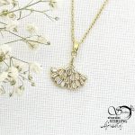 گردنبند نگین جواهری طرح طلا برند استیل کد 15596