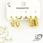 پک گوشواره 3تایی طرح طلا کد 15613