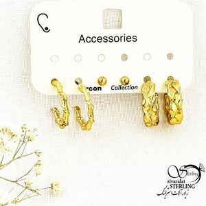 پک گوشواره 3تایی طرح طلا کد 15613