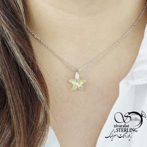 گردنبند ستاره سوارسکی نقره ایتالیا کد 15645