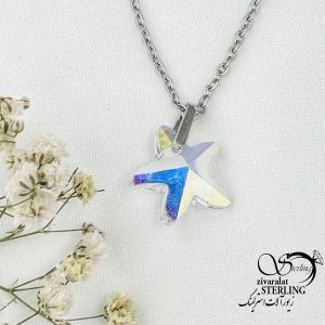 گردنبند ستاره سوارسکی نقره ایتالیا کد 15645
