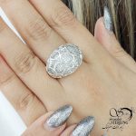 انگشتر جواهری نقره ایتالیا کد 15704