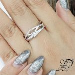 انگشتر نقره ایتالیا عیار925 طرح کلاسیک کد 15706
