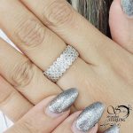 حلقه پرنس دور نگین سایز7 نقره ایتالیا کد 15712